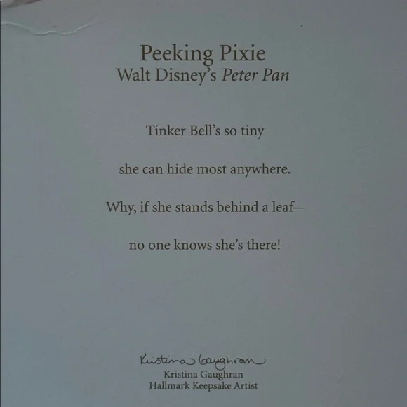 Hallmark 2012 Tinker Bell Peeking Pixie Ornament Disney Christmas - Picture 2 of 4